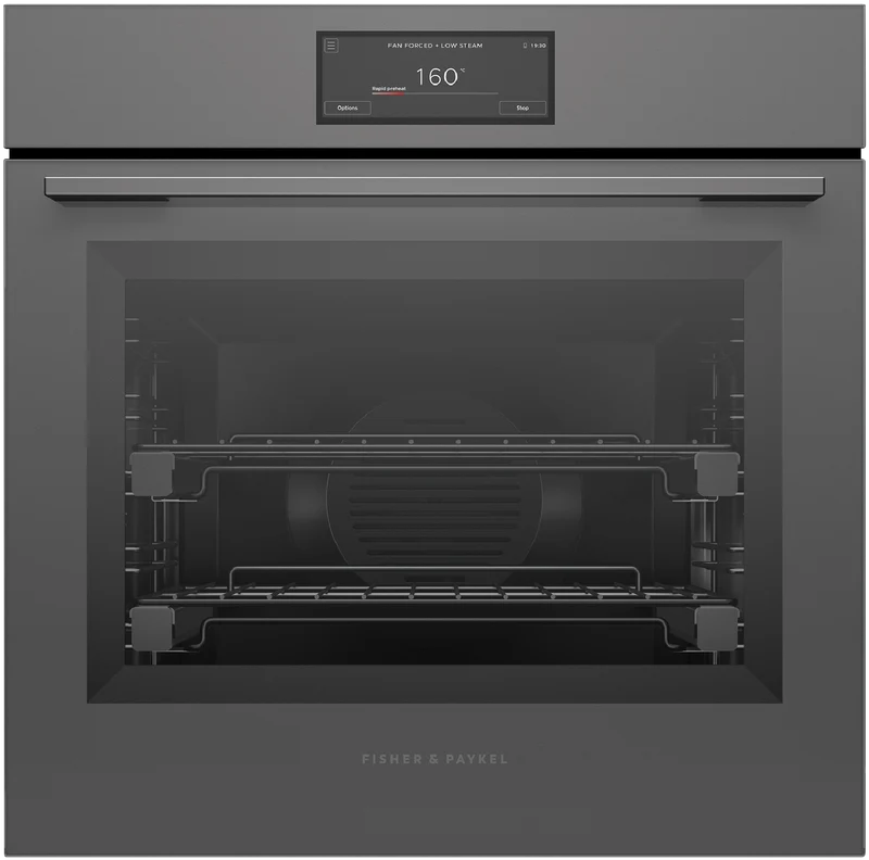 Fisher & Paykel 60cm Series 11, Minimal Combi-Steam Oven, Grey Glass