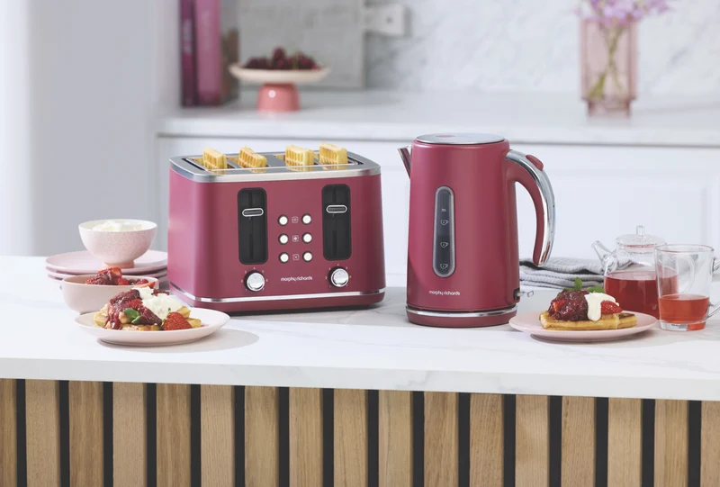 Morphy Richards Array Kettle And Toaster Breakfast Pack Ripe Rhubarb