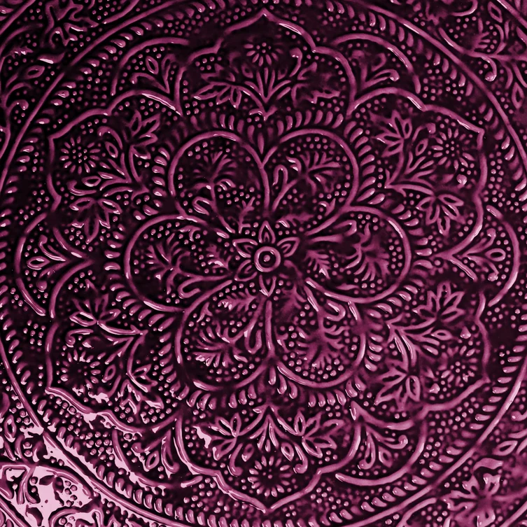 Plateau Berbère Ø 60 cm - burgundy