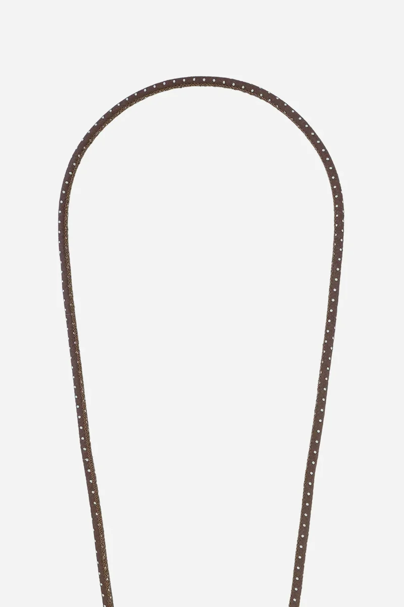 Chaîne de téléphone Nolan - Marron pois blanc