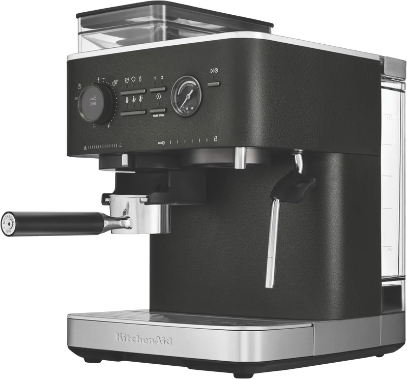 KitchenAid Semi Automatic Espresso Machine With Burr Grinder Cast Iron Black