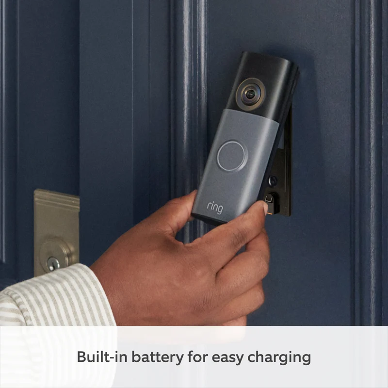 Ring Battery Video Doorbell 2K - Speckled Grey