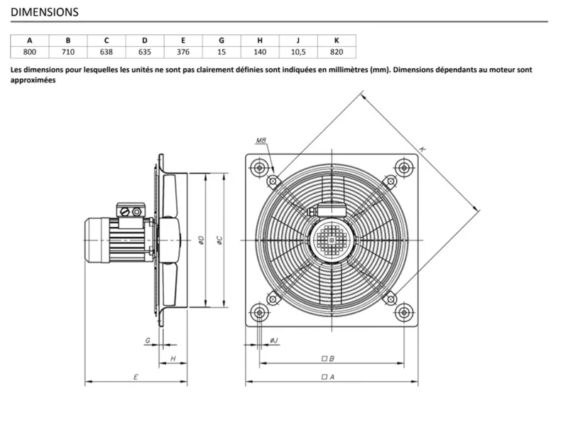 VENTILATEUR HC-63-6M/H SODECA