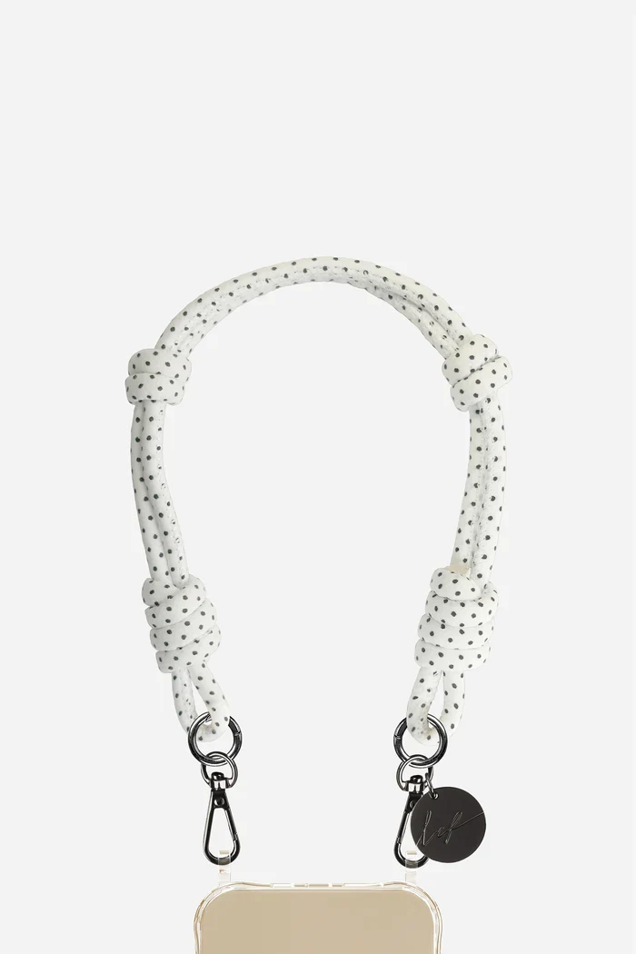 Chaîne courte de téléphone - Nolan pois noirs