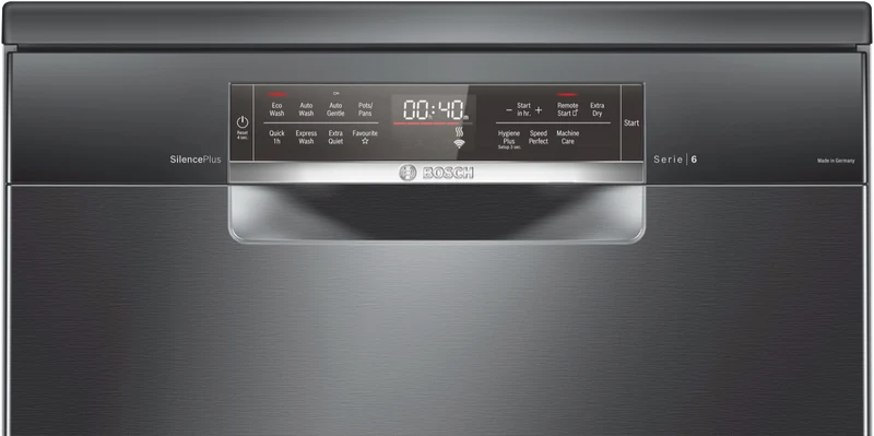 Bosch Series 6 Freestanding Dishwasher Black Inox