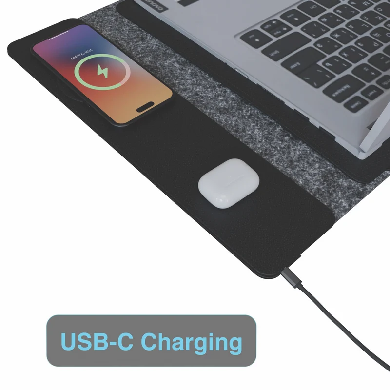 Laser ChargeCore Wireless Charging Laptop Sleeve 16" (Black)