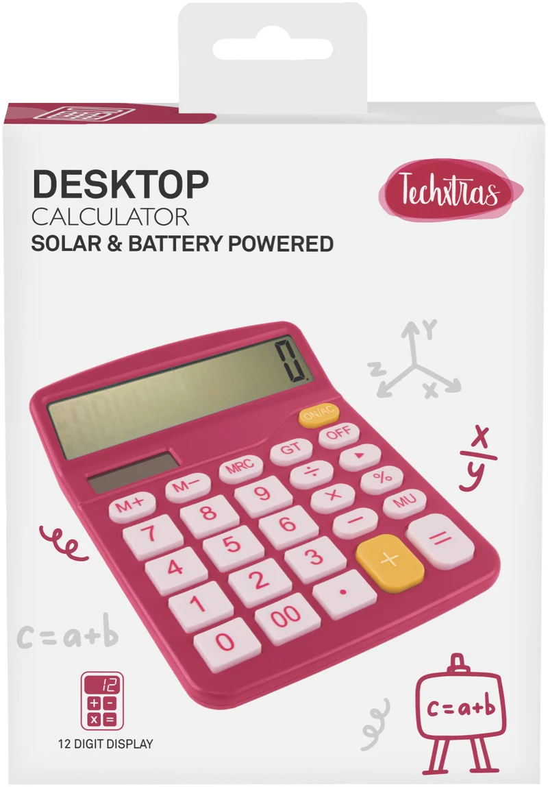 Crest Desktop Calculator (Pink)