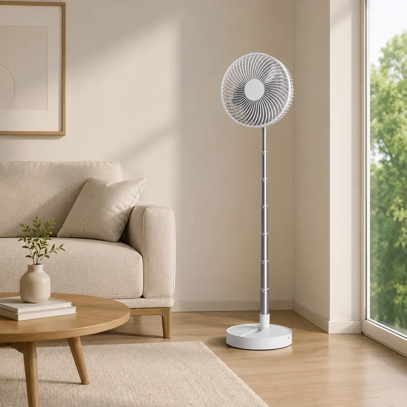 Ventilateur Pliable Sans Fil Silencieux | 4 Vitesses