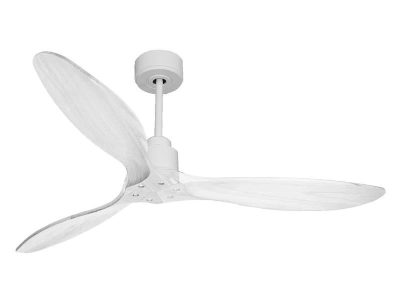 Ventilateur de plafond Réversible Thermostat Wifi Moteur à courant continu Toits en pente Télécommande Hypersilence Mémoire FullWood