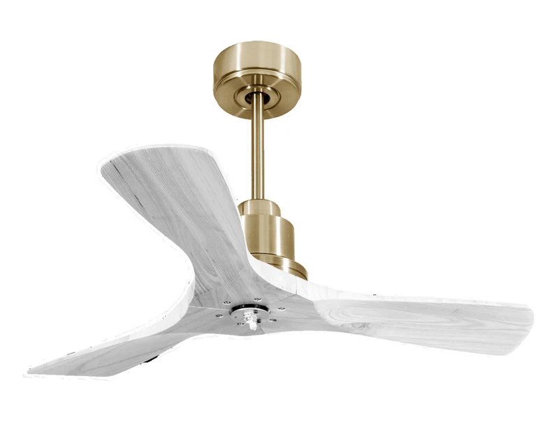 Ventilateur de plafond Réversible Thermostat Dimmable Wifi Moteur à courant continu Toits en pente Télécommande Lumière à trois tons Hypersilence Mémoire