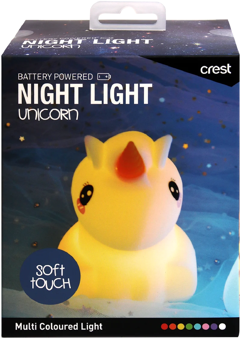 Crest Kids Multi-Coloured Rechargeable Night Light Unicorn