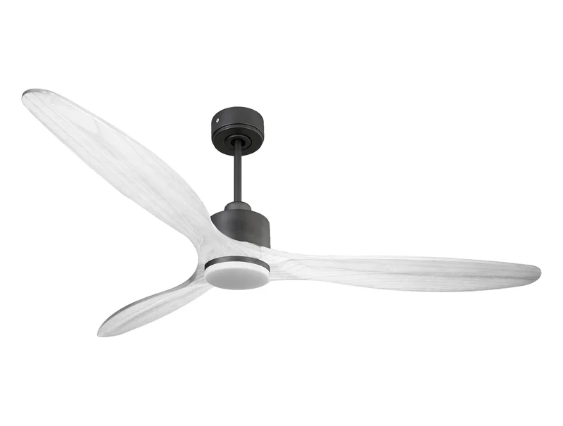 Ventilateur de plafond Réversible Thermostat Dimmable Wifi Moteur à courant continu Toits en pente Télécommande Lumière à trois tons Hypersilence Mémoire