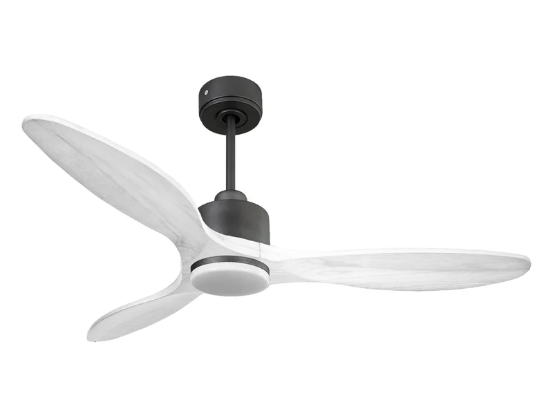 Ventilateur de plafond Réversible Thermostat Dimmable Wifi Moteur à courant continu Toits en pente Télécommande Lumière à trois tons Hypersilence Mémoire