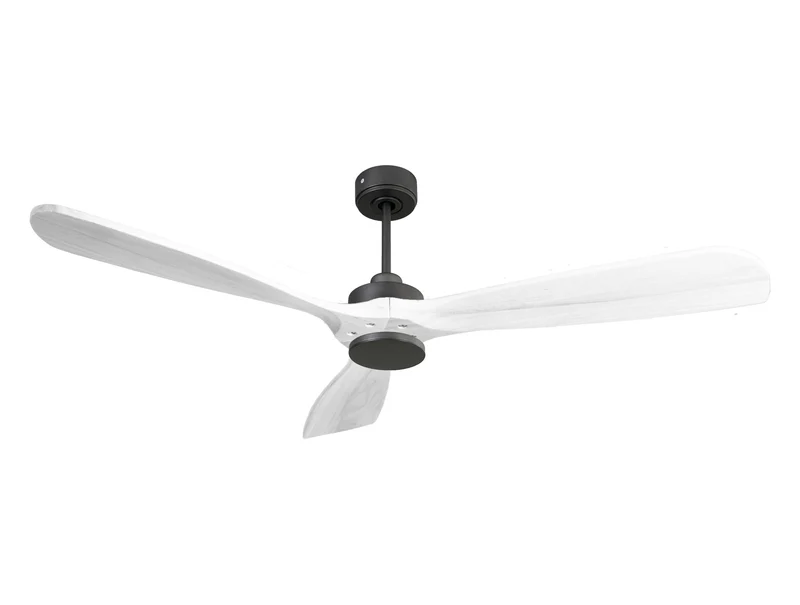 Ventilateur de plafond Réversible Thermostat Wifi Moteur à courant continu Toits en pente Télécommande Hypersilence Mémoire FullWood