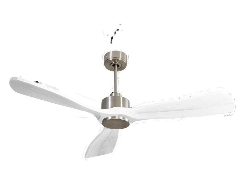 Ventilateur de plafond Réversible Thermostat Wifi Moteur à courant continu Toits en pente Télécommande Hypersilence Mémoire FullWood