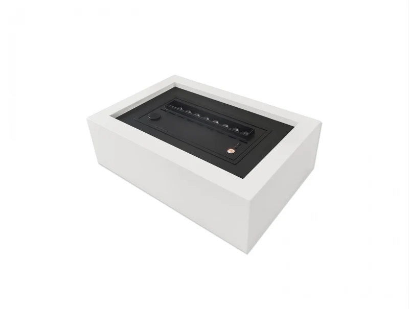 Cheminée de table décorative avec flamme simulée et corps en MDF