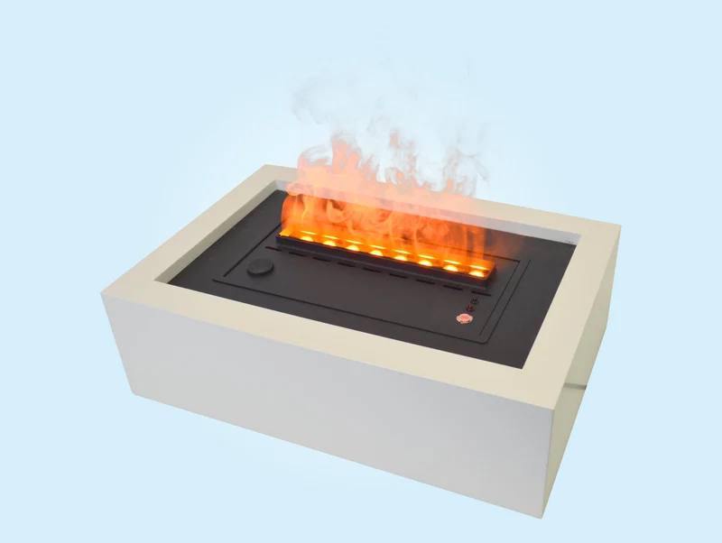 Cheminée de table décorative avec flamme simulée et corps en MDF