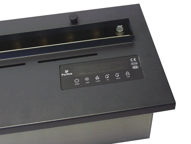 Cheminée décorative avec flammes artificielles de différentes couleurs