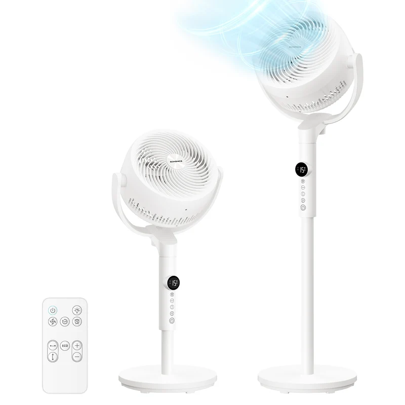 Ventilateur de Bureau Silencieux 20 dB, avec Télécommande, Circulateur d’Air Puissant, Oscillation 70