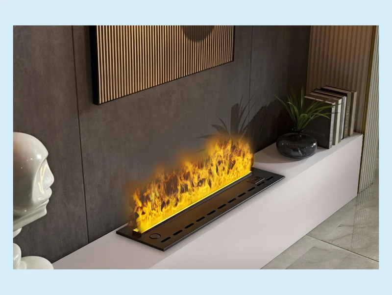 Cheminée décorative avec flammes artificielles
