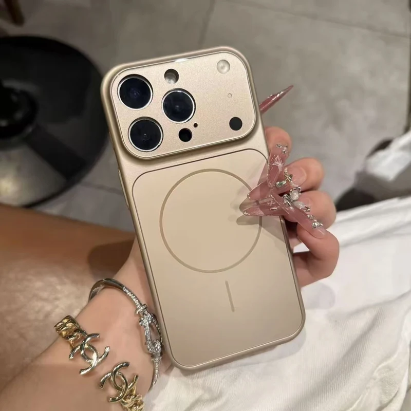 Coque Magnétique Mate pour iPhone 13 à 17 – Compatible Charge Sans Fil