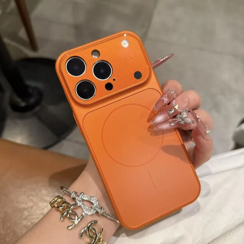Coque Magnétique Mate pour iPhone 13 à 17 – Compatible Charge Sans Fil