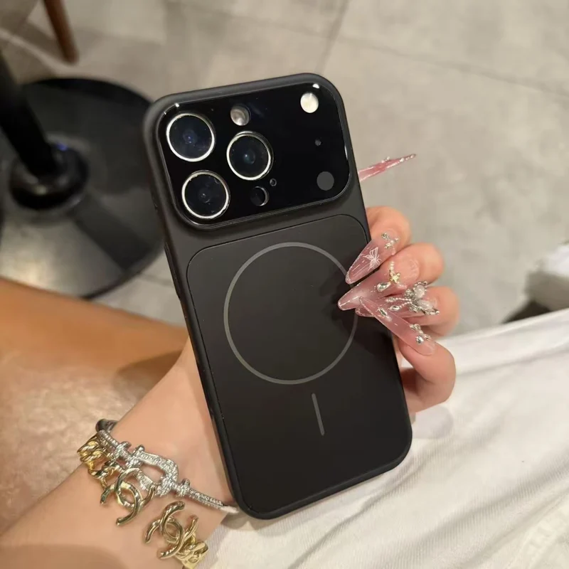 Coque Magnétique Mate pour iPhone 13 à 17 – Compatible Charge Sans Fil