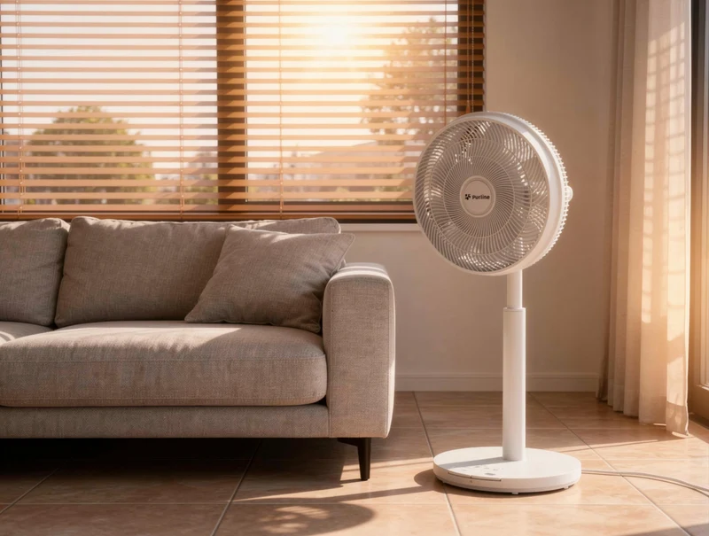 Ventilateur de sol DC avec batterie et 9 pales