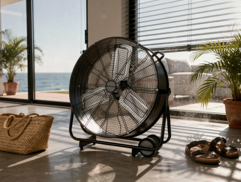 Ventilateur de sol industriel 250W avec pales en aluminium