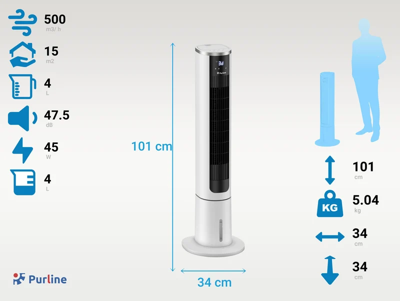 Refroidisseur évaporatif à tour numérique avec ouverture par le haut