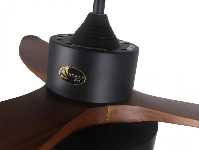 Ventilateur de plafond DC noir avec pales de 122cm et lumière pour 25m2