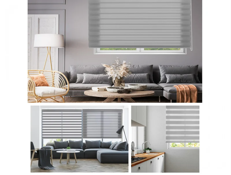 Store enrouleur 160X180 GRIS Nuit et Jour