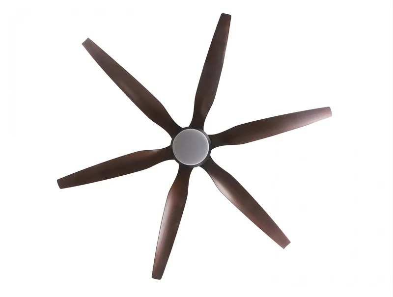 Ventilateur de plafond DC noir avec pales de 166cm et lumière pour 60m2