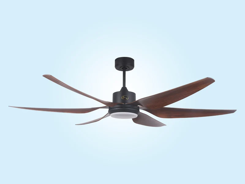 Ventilateur de plafond DC noir avec pales de 166cm et lumière pour 60m2