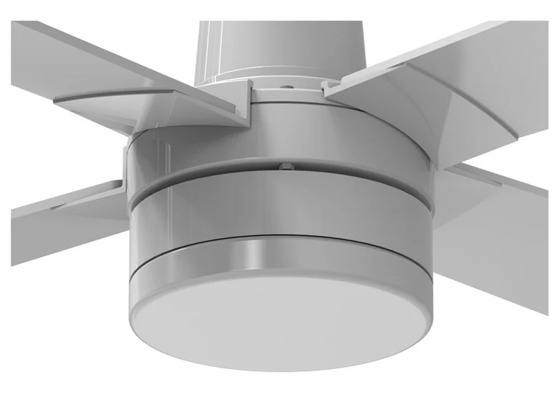 Ventilateur de plafond DC blanc avec pales en MDF 122cm et lumière pour 25m2