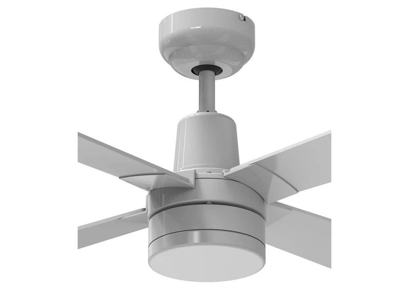 Ventilateur de plafond DC blanc avec pales en MDF 122cm et lumière pour 25m2