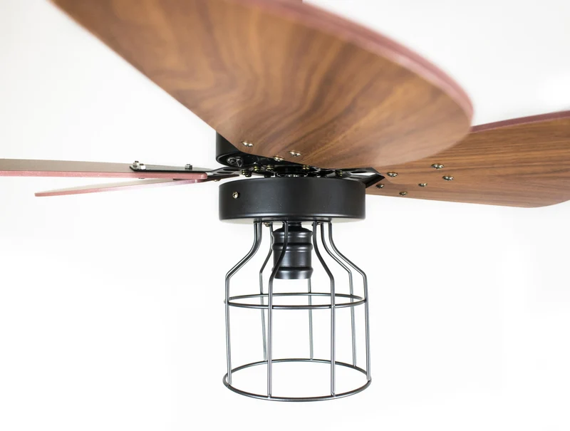 Ventilateur de plafond DC brun avec pales de 91cm et lumière pour 15m2
