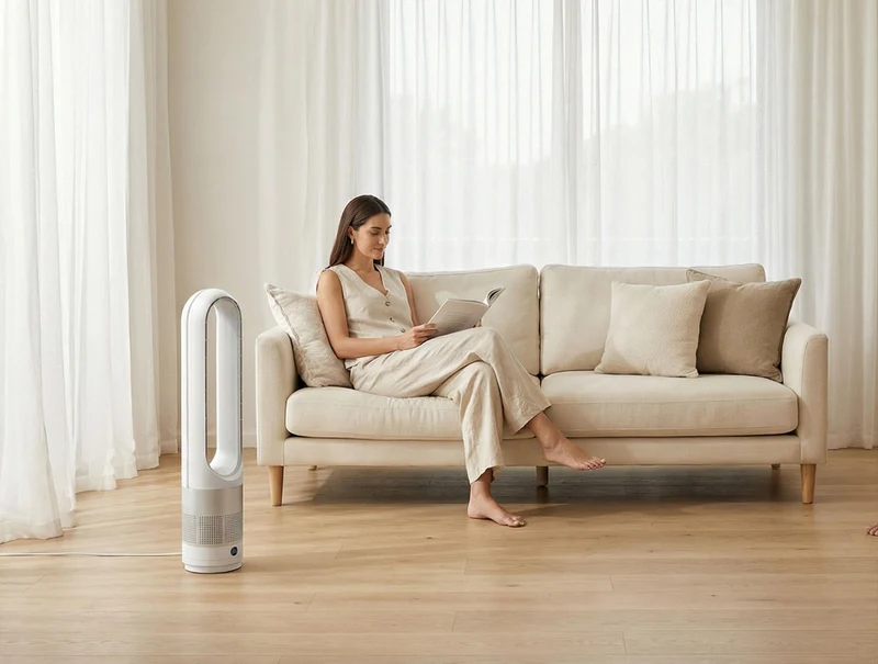 Ventilateur sans pale avec oscillation et 8 vitesses