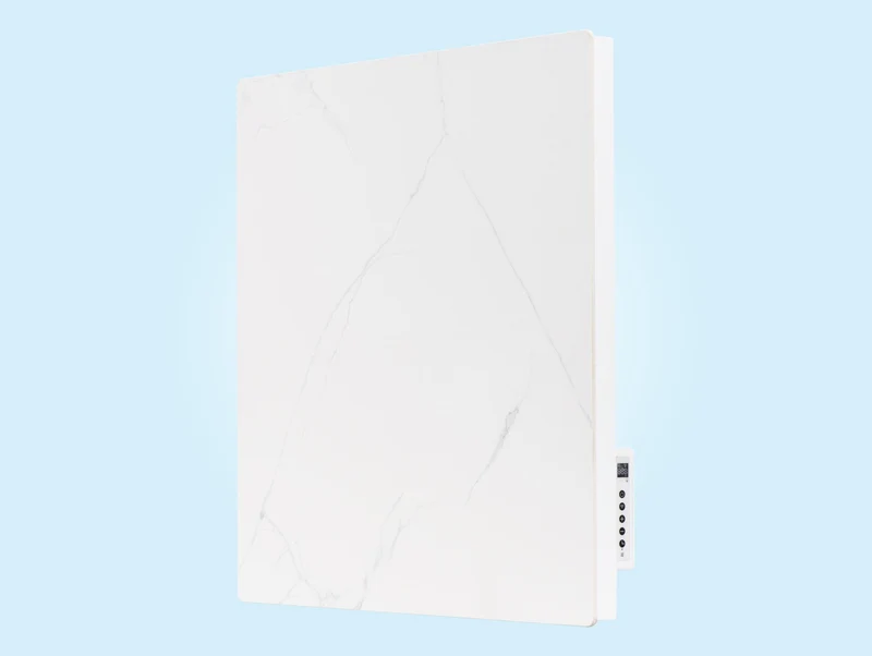 Émetteur thermique avec façade en céramique à finition marbrée
