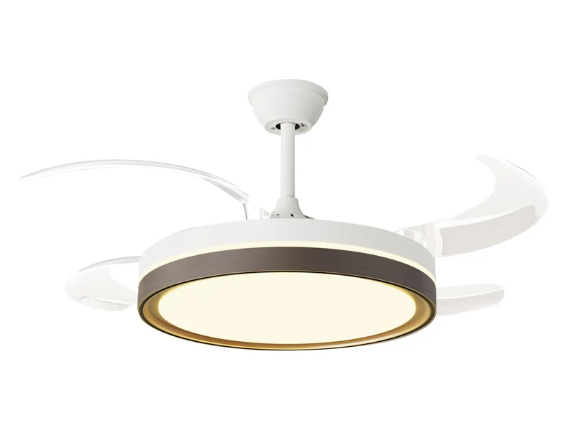 Ventilateur de plafond rétractable avec lumière LED et minuterie