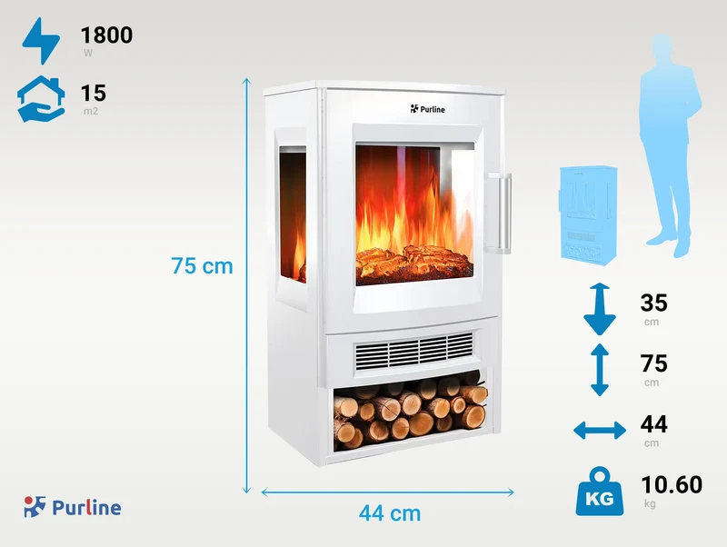 Grande cuisinière électrique autoportante avec commande par application WiFi