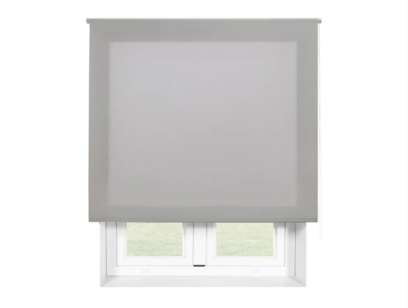 Store enrouleur 120X250 ARGENT Polyester Translucide