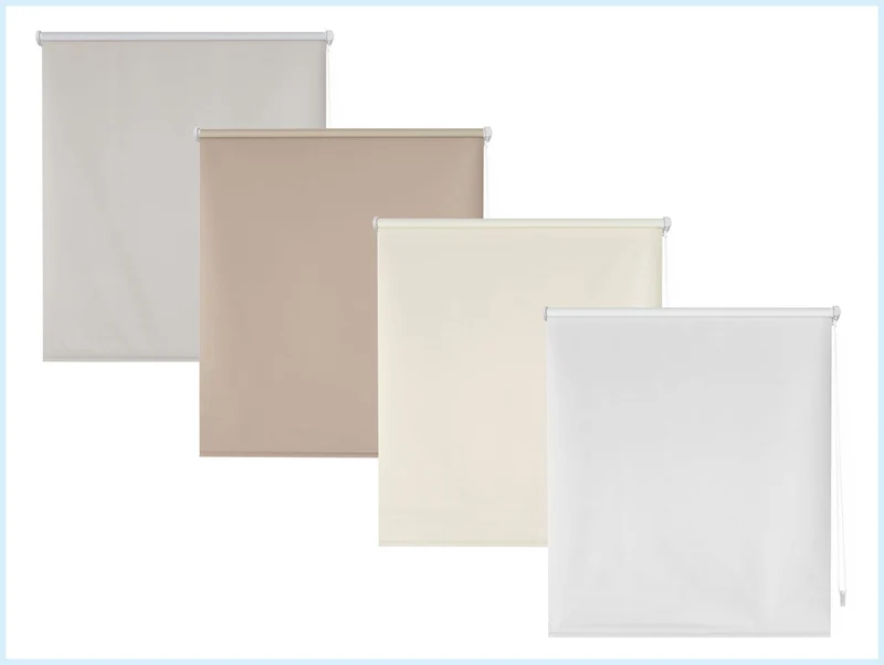 Store à rouleau opaque avec tissu lisse et chaîne manuelle