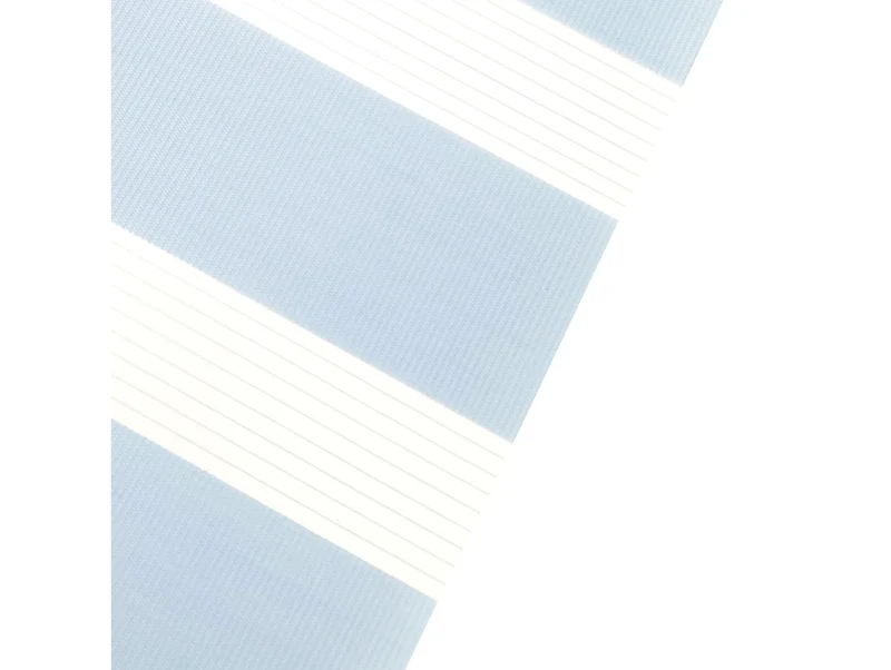 Store à rouleau nuit et jour bicolore avec double toile et chaîne manuelle