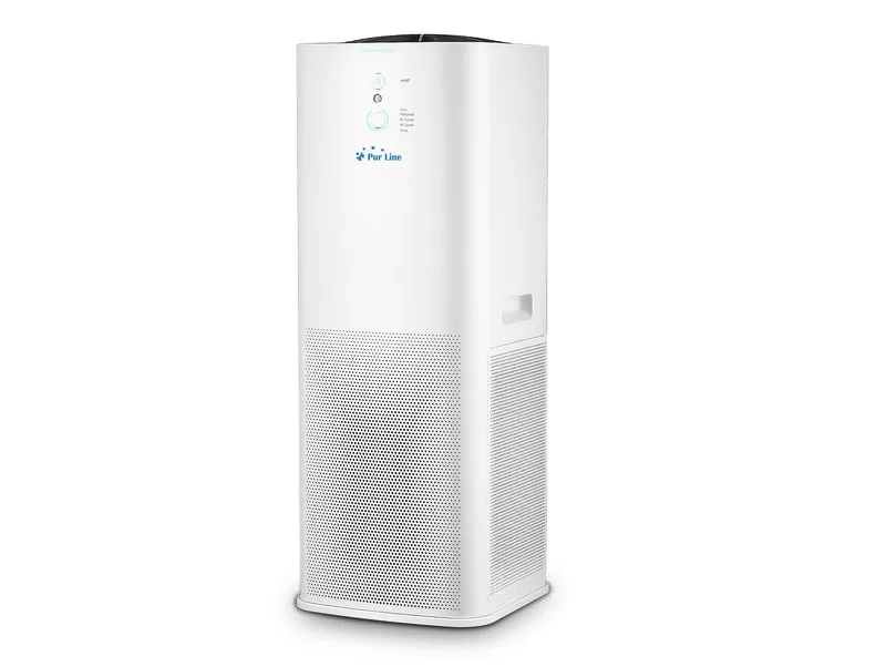 Purificateur d'air avec 2 filtres HEPA, PM2, ioniseur, écran tactile LED, 3 vitesses et mode AUTO pour 90m2.