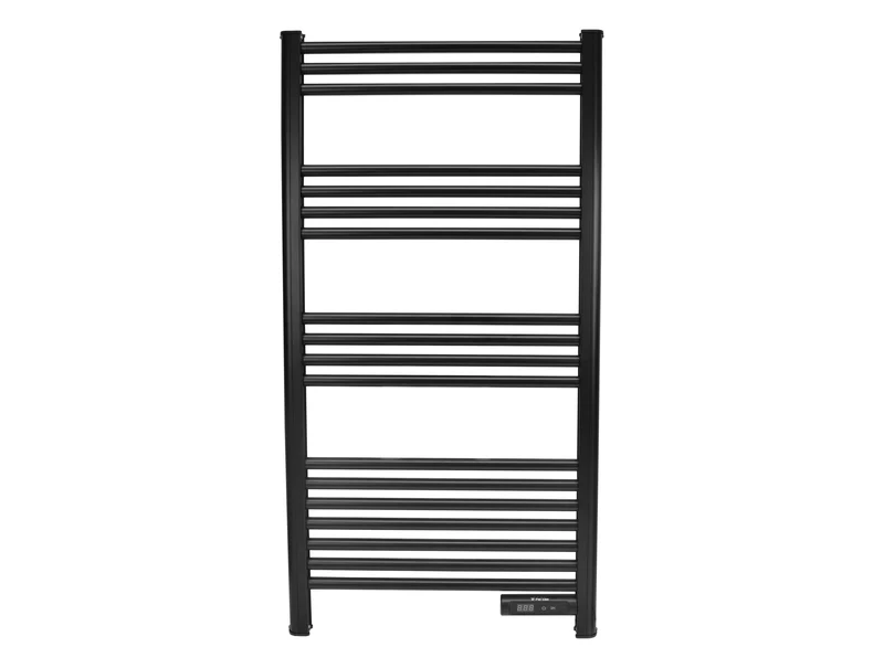 Porte-serviettes radiateur noir avec minuterie 500W