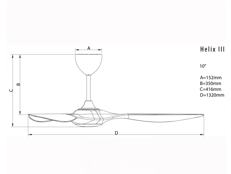 Ventilateur de plafond DC argent avec pales de 132cm et lumière pour 55m2