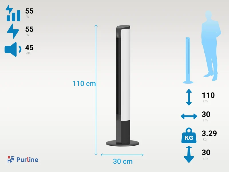 Ventilateur tour sans pales de grande hauteur