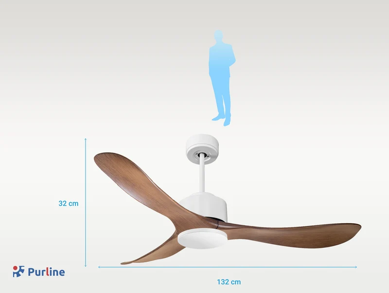 Ventilateur de plafond ultra silencieux et à faible consommation DC TogianD132C0266043
