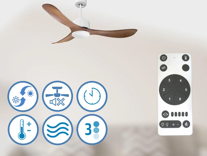 Ventilateur de plafond ultra silencieux et à faible consommation DC TogianD132C0266043